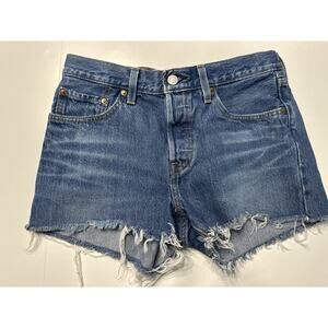 Levi's 501 Womens W27 Button Fly Cutoff Jean Shorts
